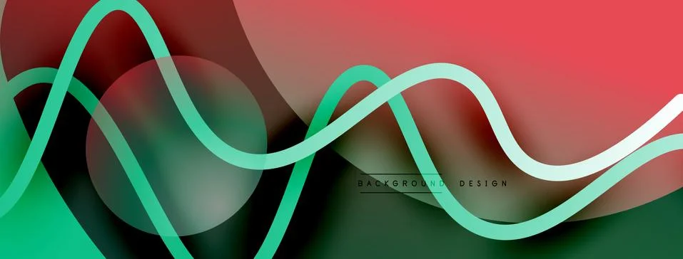 Abstract gradient background with wave line with shadow effect. Geometric Stock Illustration
