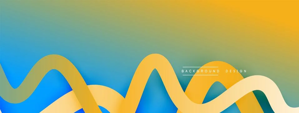Abstract gradient background with wave line with shadow effect. Geometric Illustrazione stock