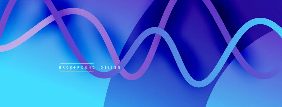 Abstract gradient background with wave line with shadow effect. Geometric Stock Illustration