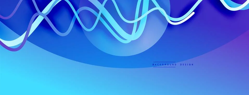Abstract gradient background with wave line with shadow effect. Geometric Illustrazione stock