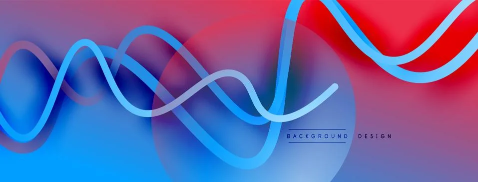 Abstract gradient background with wave line with shadow effect. Geometric Illustrazione stock