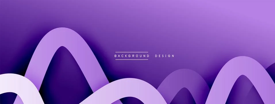 Abstract gradient background with wave line with shadow effect. Geometric Illustrazione stock