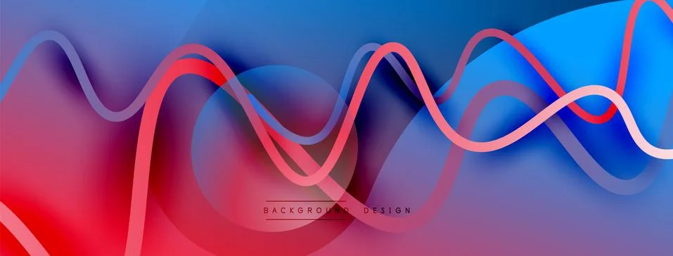 Abstract gradient background with wave line with shadow effect. Geometric Stock Illustration