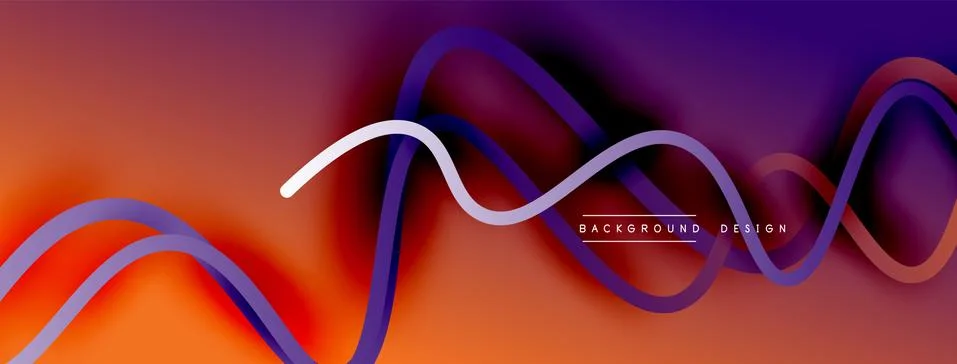 Abstract gradient background with wave line with shadow effect. Geometric Stock Illustration