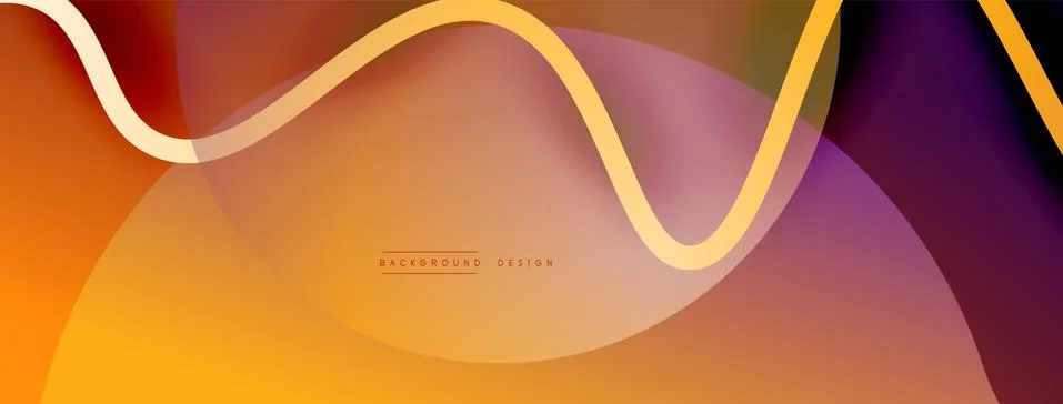 Abstract gradient background with wave line with shadow effect. Geometric Stock Illustration
