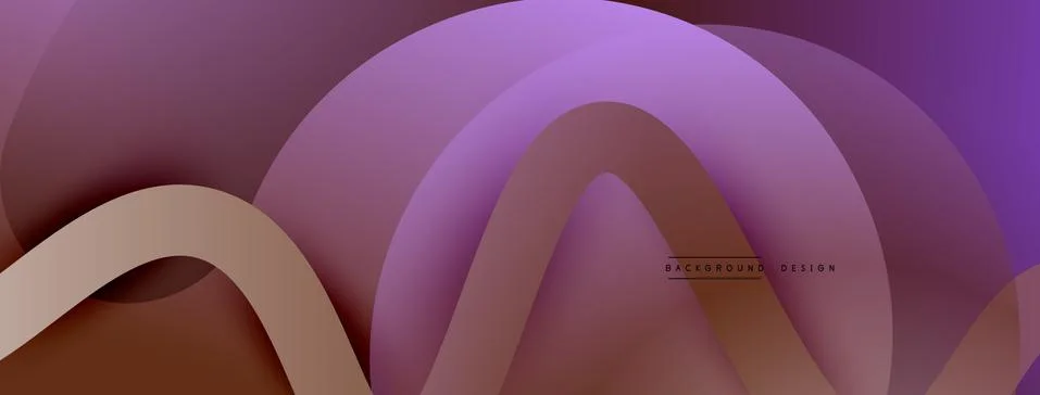 Abstract gradient background with wave line with shadow effect. Geometric Stock Illustration