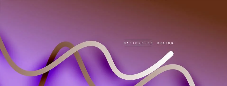 Abstract gradient background with wave line with shadow effect. Geometric Illustrazione stock