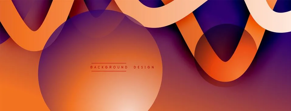 Abstract gradient background with wave line with shadow effect. Geometric Stock Illustration