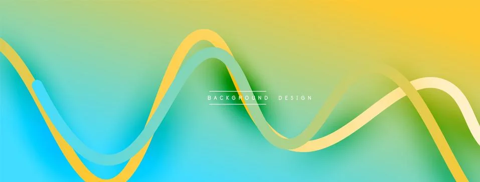 Abstract gradient background with wave line with shadow effect. Geometric Stock Illustration