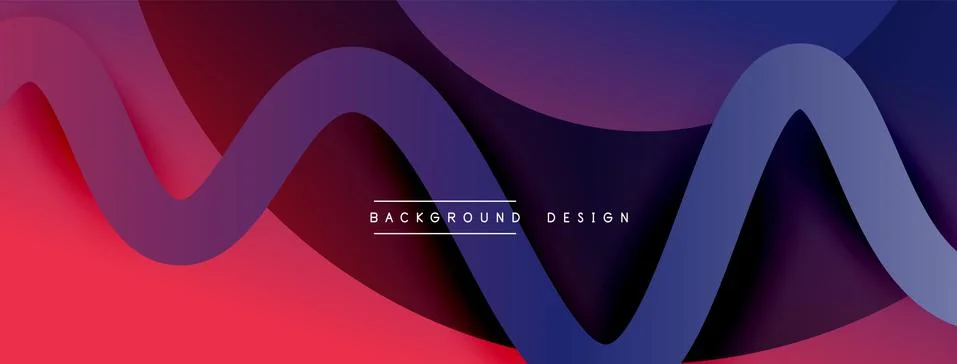 Abstract gradient background with wave line with shadow effect. Geometric Stock Illustration