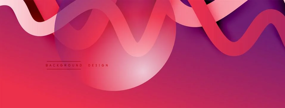Abstract gradient background with wave line with shadow effect. Geometric Stock Illustration
