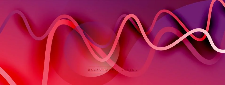 Abstract gradient background with wave line with shadow effect. Geometric Illustrazione stock