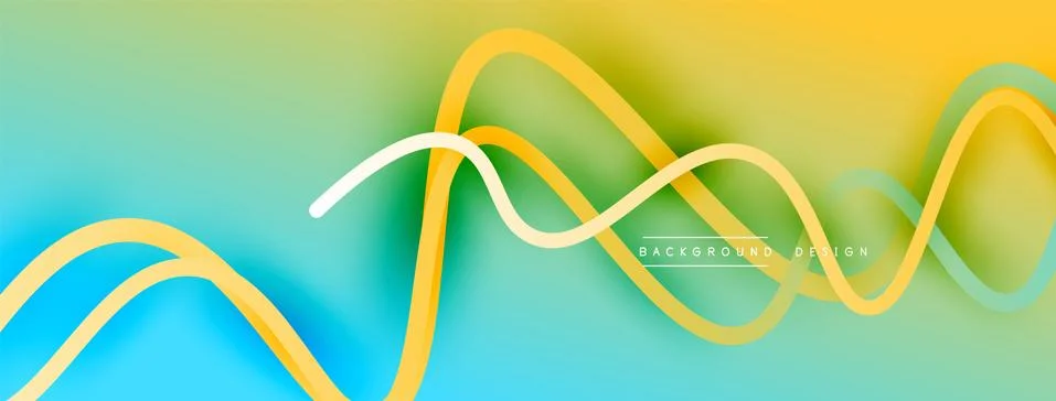 Abstract gradient background with wave line with shadow effect. Geometric Illustrazione stock