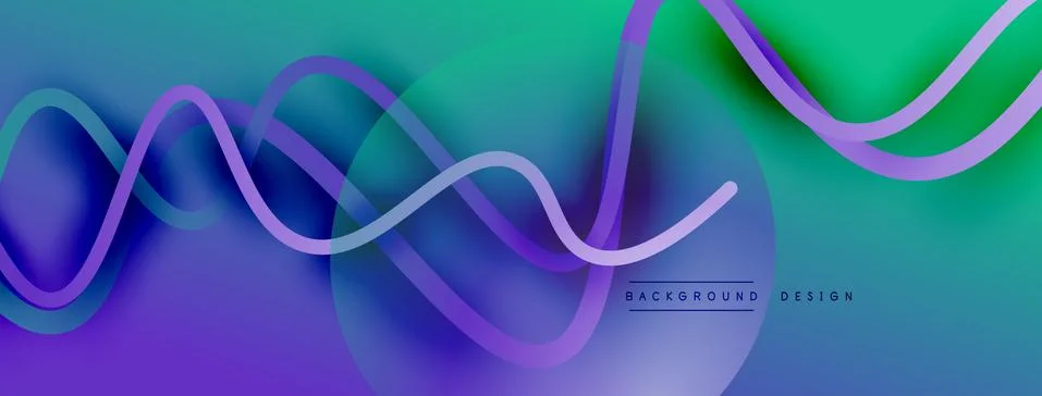 Abstract gradient background with wave line with shadow effect. Geometric Illustrazione stock