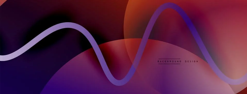 Abstract gradient background with wave line with shadow effect. Geometric Stock Illustration