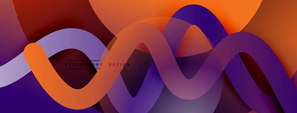 Abstract gradient background with wave line with shadow effect. Geometric Stock Illustration
