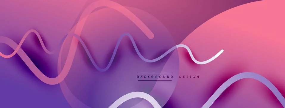 Abstract gradient background with wave line with shadow effect. Geometric Stock Illustration