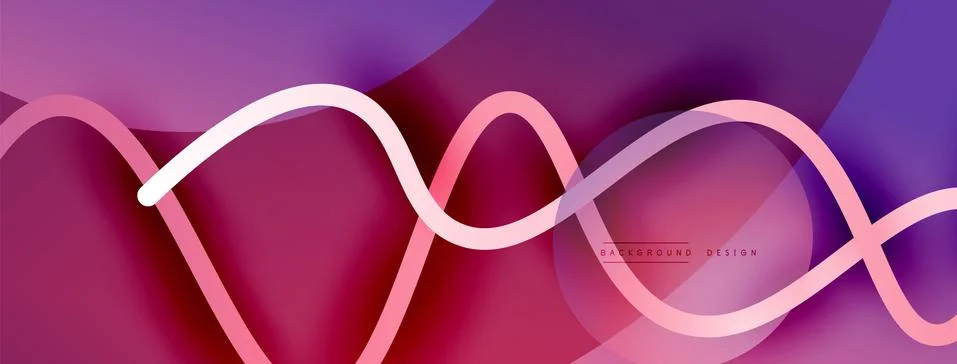 Abstract gradient background with wave line with shadow effect. Geometric Illustrazione stock