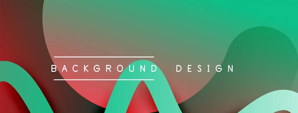 Abstract gradient background with wave line with shadow effect. Geometric Illustrazione stock