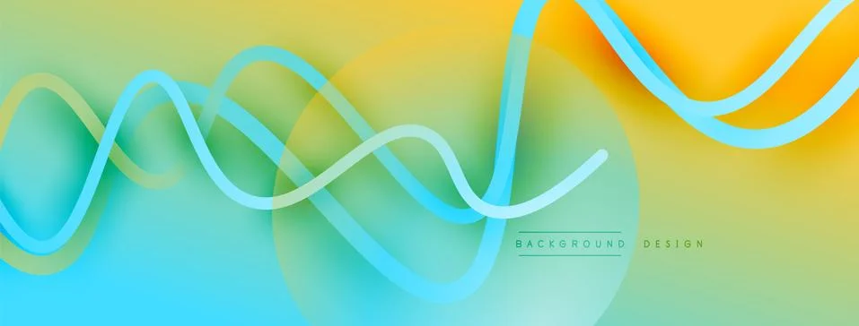 Abstract gradient background with wave line with shadow effect. Geometric Illustrazione stock
