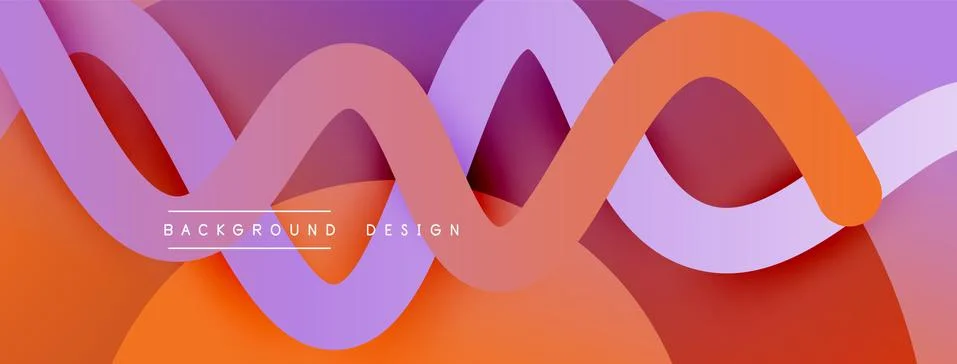 Abstract gradient background with wave line with shadow effect. Geometric Stock Illustration