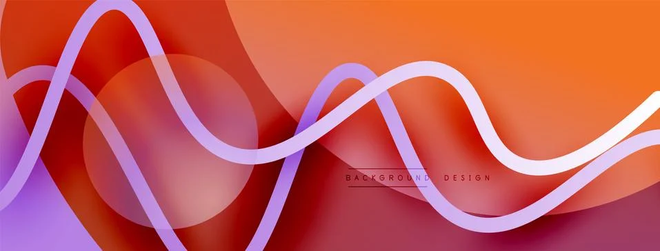 Abstract gradient background with wave line with shadow effect. Geometric Stock Illustration