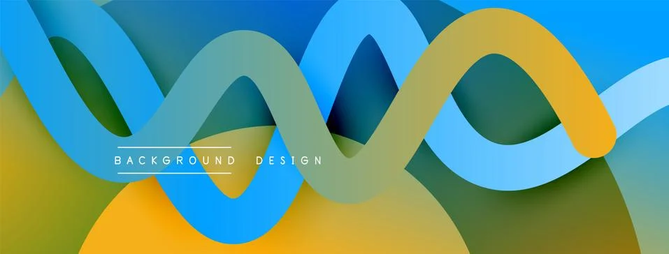 Abstract gradient background with wave line with shadow effect. Geometric Stock Illustration
