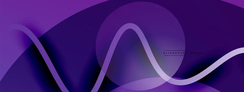 Abstract gradient background with wave line with shadow effect. Geometric Illustrazione stock