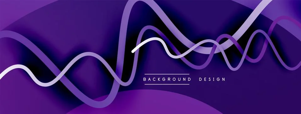 Abstract gradient background with wave line with shadow effect. Geometric Illustrazione stock