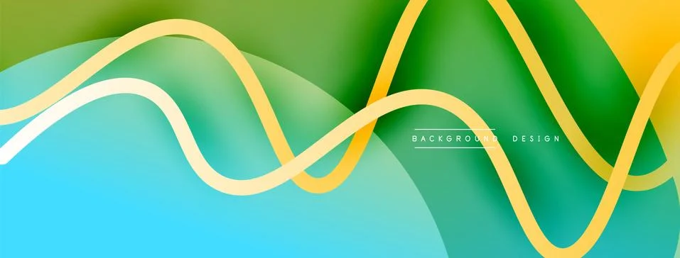 Abstract gradient background with wave line with shadow effect. Geometric Stock Illustration