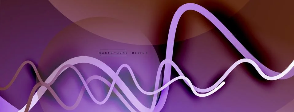 Abstract gradient background with wave line with shadow effect. Geometric Stock Illustration