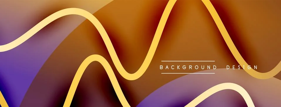 Abstract gradient background with wave line with shadow effect. Geometric Stock Illustration
