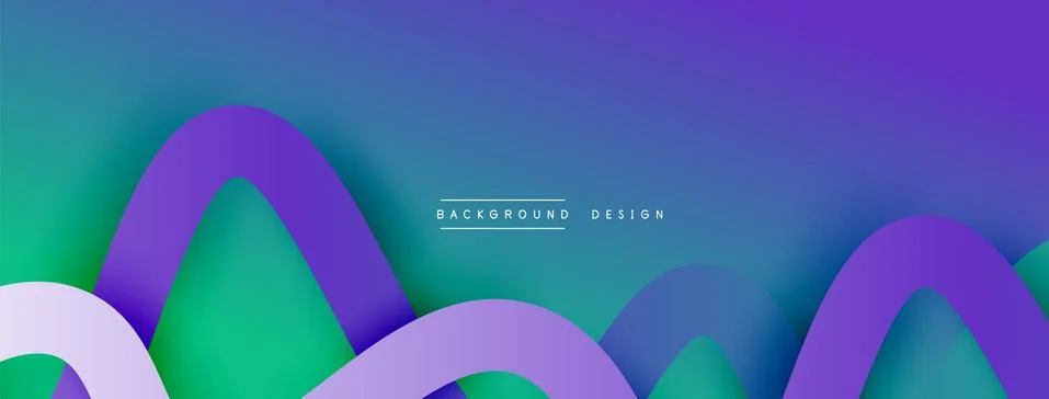 Abstract gradient background with wave line with shadow effect. Geometric Stock Illustration