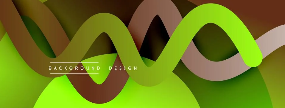 Abstract gradient background with wave line with shadow effect. Geometric Stock Illustration