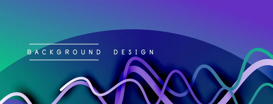 Abstract gradient background with wave line with shadow effect. Geometric Stock Illustration