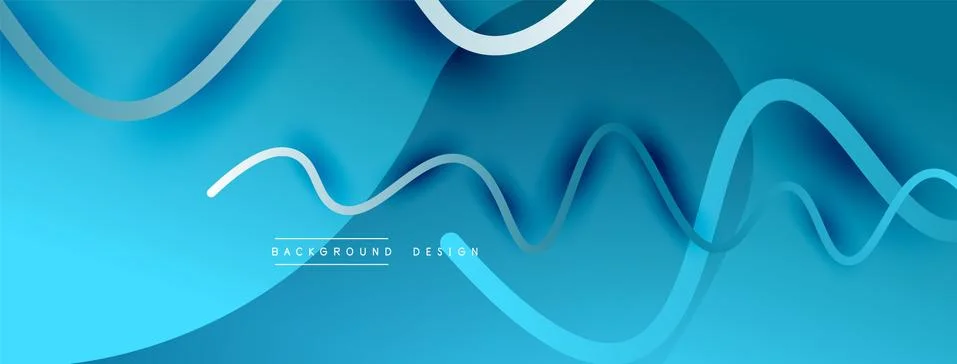 Abstract gradient background with wave line with shadow effect. Geometric Illustrazione stock