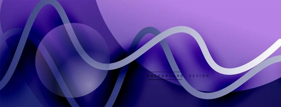 Abstract gradient background with wave line with shadow effect. Geometric Stock Illustration