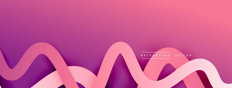 Abstract gradient background with wave line with shadow effect. Geometric Illustrazione stock