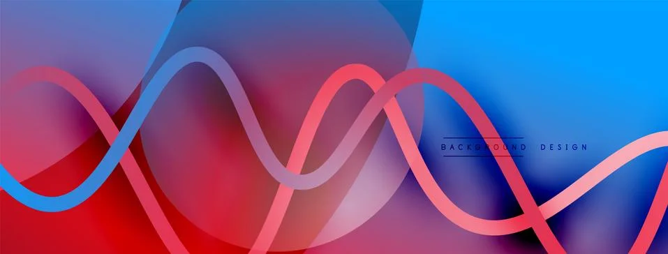 Abstract gradient background with wave line with shadow effect. Geometric Stock Illustration
