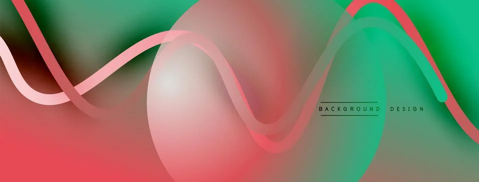 Abstract gradient background with wave line with shadow effect. Geometric Illustrazione stock