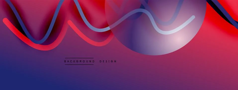 Abstract gradient background with wave line with shadow effect. Geometric Stock Illustration