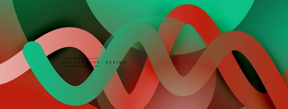 Abstract gradient background with wave line with shadow effect. Geometric Illustrazione stock
