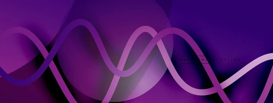 Abstract gradient background with wave line with shadow effect. Geometric Illustrazione stock