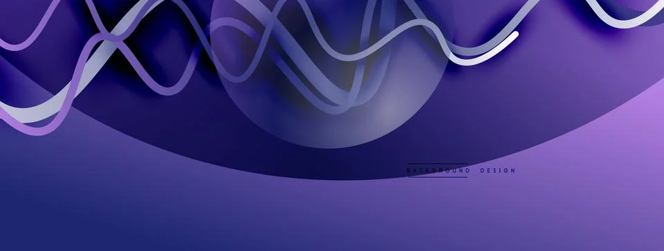 Abstract gradient background with wave line with shadow effect. Geometric 스톡 일러스트
