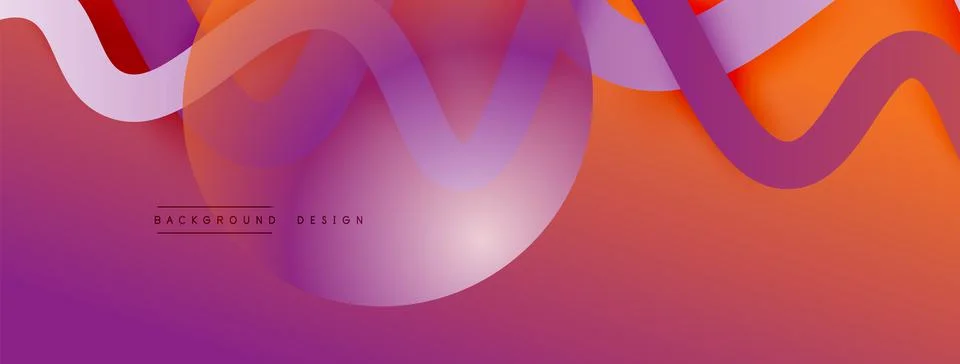 Abstract gradient background with wave line with shadow effect. Geometric Stock Illustration