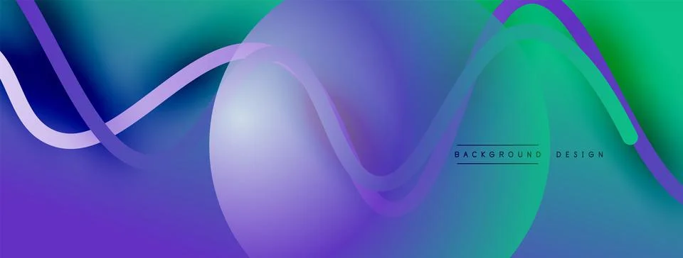 Abstract gradient background with wave line with shadow effect. Geometric Stock Illustration