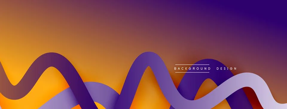 Abstract gradient background with wave line with shadow effect. Geometric Stock Illustration