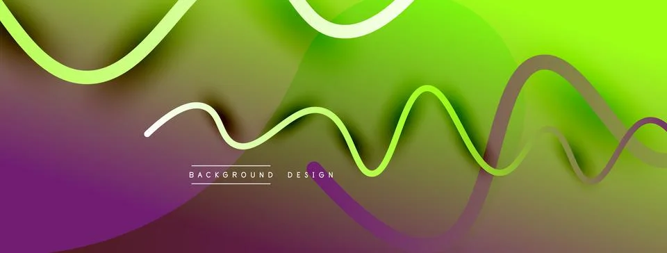 Abstract gradient background with wave line with shadow effect. Geometric Illustrazione stock