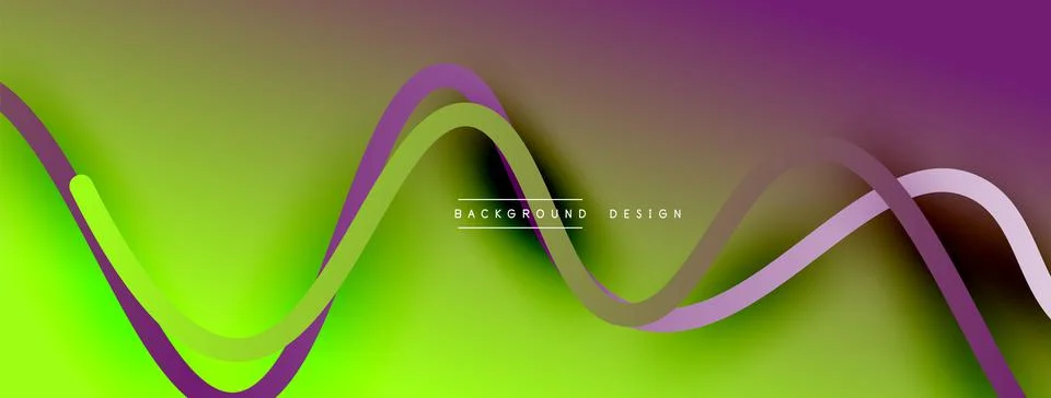 Abstract gradient background with wave line with shadow effect. Geometric Illustrazione stock
