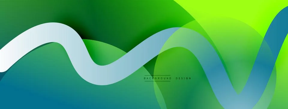 Abstract gradient background with wave line with shadow effect. Geometric Illustrazione stock